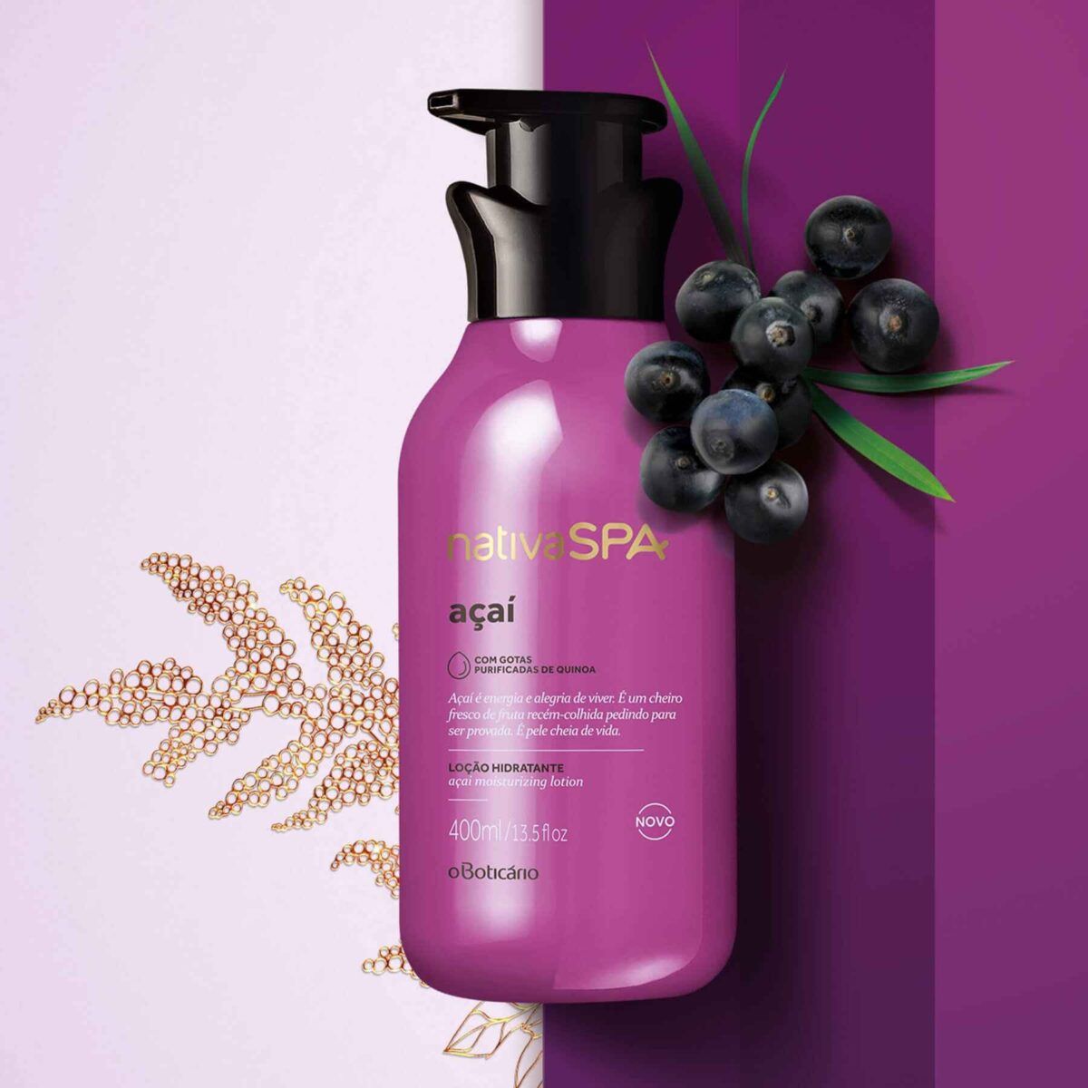 Loción Hidratante Corporal Acai 400ml Nativa Spa - Imagen 3