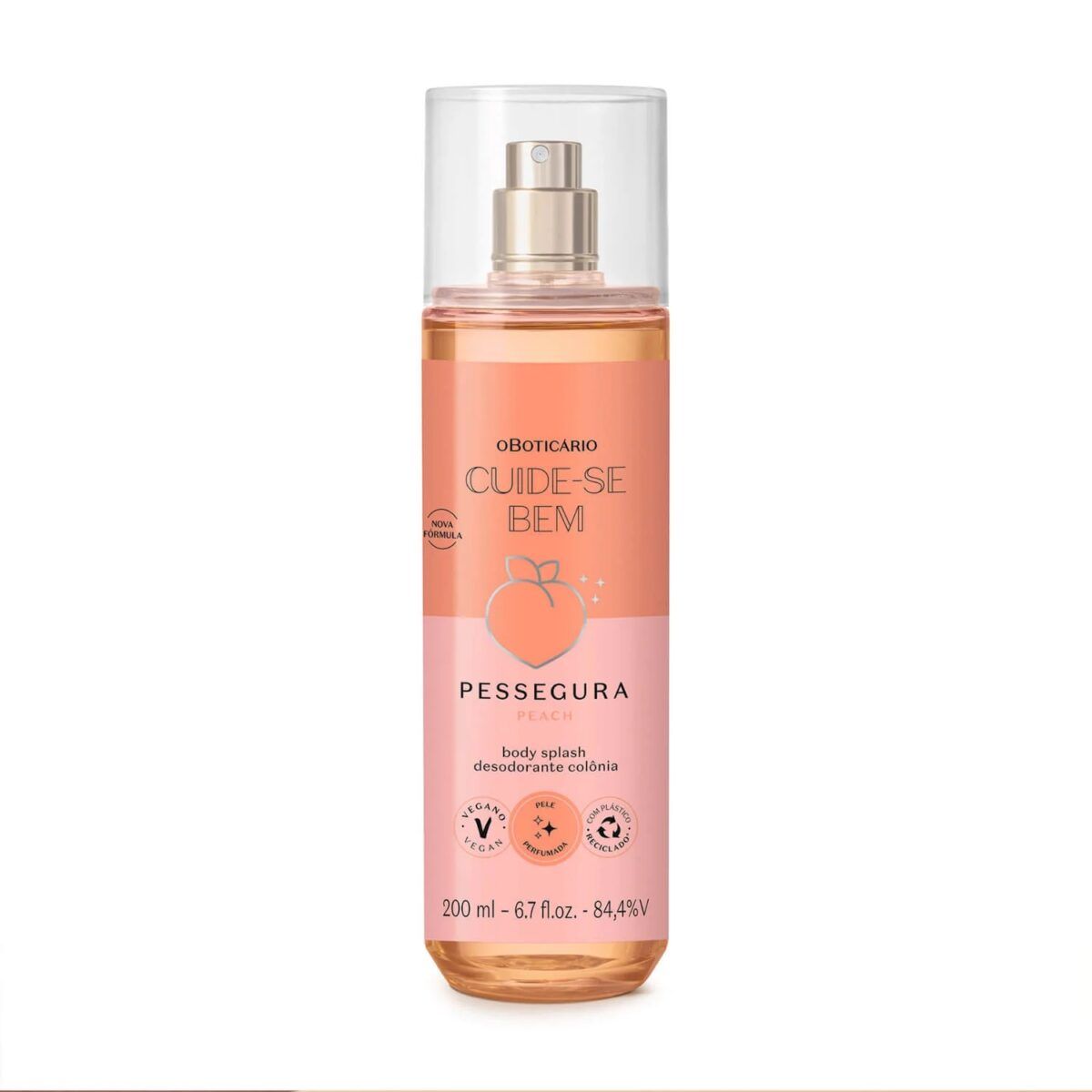 Body Splash Corporal De Durazno 200ml Exp Cuide-Se Bem - Imagen 1