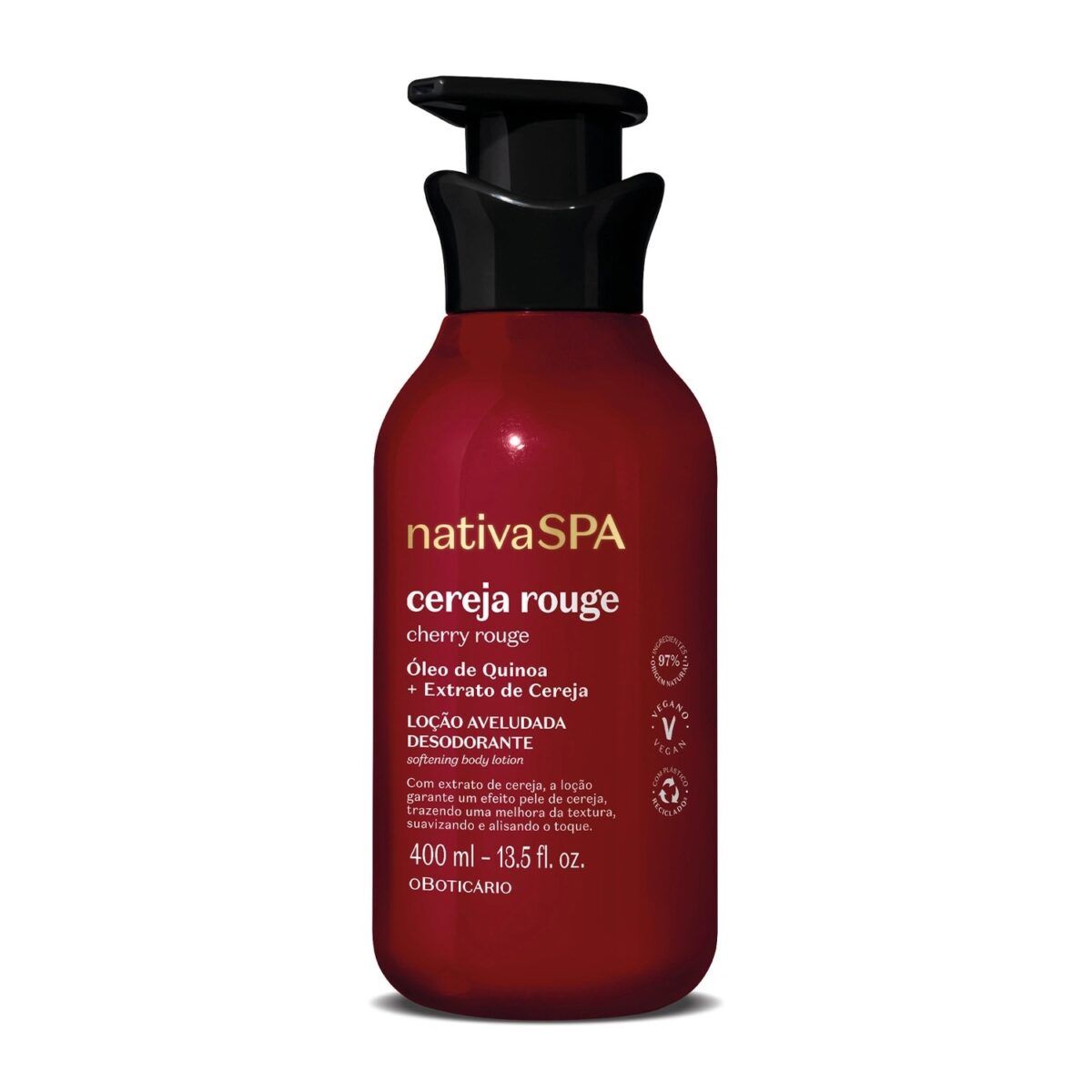 Loción Hidratante Corporal Cereza Roja 400ml Nativa Spa - Imagen 6