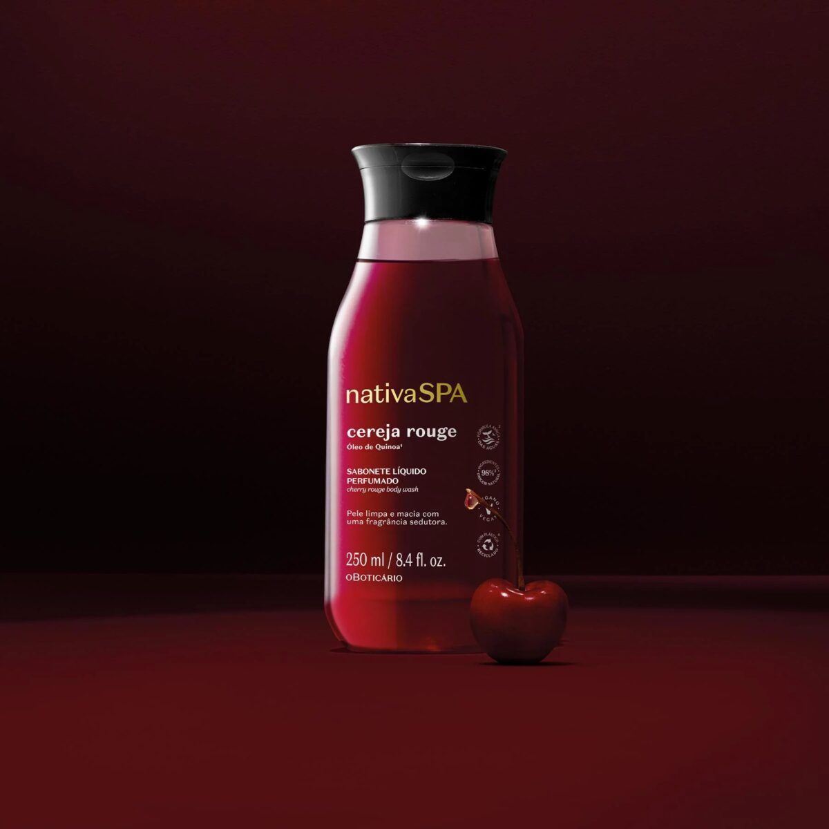 Jabón liquido corporal Cereza roja 200ML NATIVA SPA - Imagen 2
