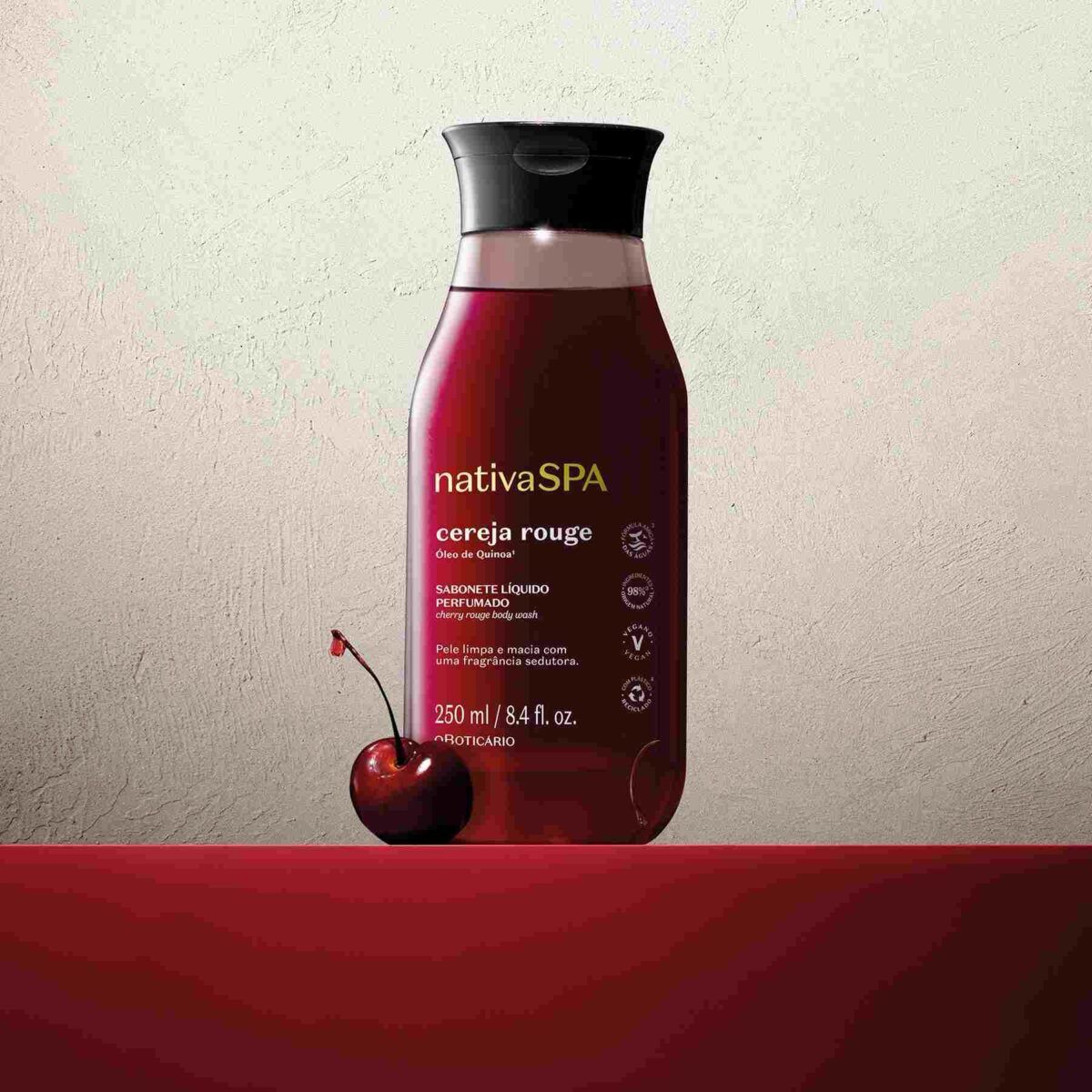 Jabón liquido corporal Cereza roja 200ML NATIVA SPA - Imagen 3